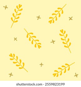 simple vintage abstract floral leaf pattern for decoration