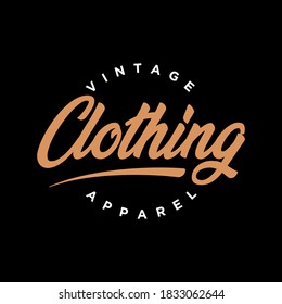simple vintage authentic apparel typography 