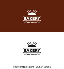 simple vintage bakery logo design vector