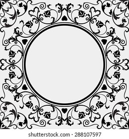 Plantilla vectorial vintage simple en blanco y negro.