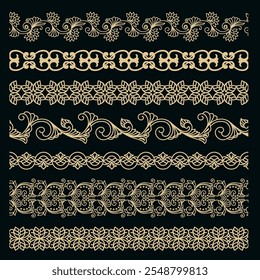 Simple vintage border. Beautiful carvings arranged neatly.