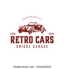 Simple Vintage Car Logo Design Retro Classic Style