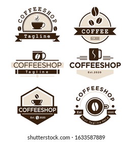 simple vintage Cofeeshop logo set