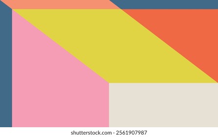 Simple with vintage colors shapes geometric vector background design