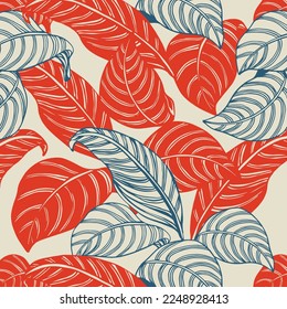 Sencillos patrones florales vintage sin costura. Colección de flores de margarita de color rojo. Esbozar plano. Collage botánico de estilo moderno y moderno.