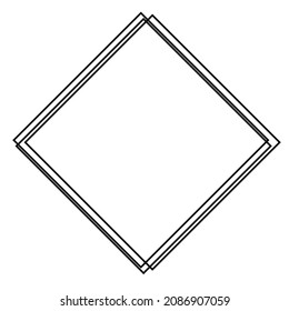 Simple vintage frame. black outline frame