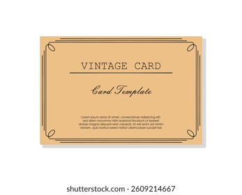 Simple vintage frame vector illustration