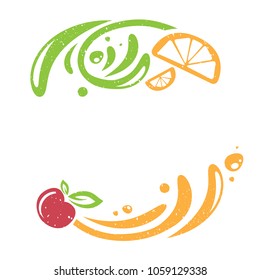 Simple Vintage Fruit Frame With Copyspace for your text