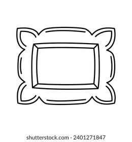 Simple vintage hand drawn doodle frame or border