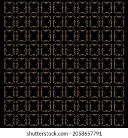 Simple vintage label floral scrollwork pattern 