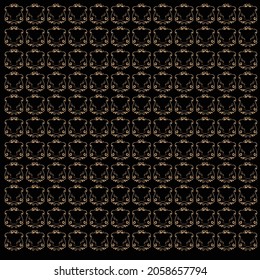 Simple vintage label floral scrollwork pattern 