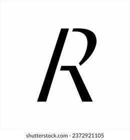 Simple vintage letter A R logo design.