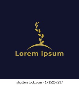 Simple vintage logo with with gold color
