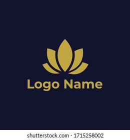 Simple vintage logo with with gold color