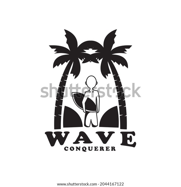 Simple vintage logo wave\
conquerer