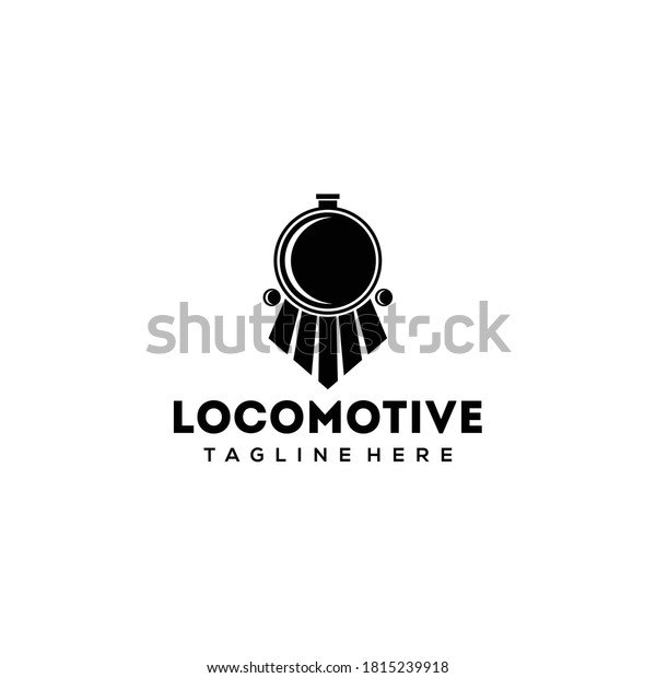 Simple vintage old locomotive train  logo\
design template\
illustration