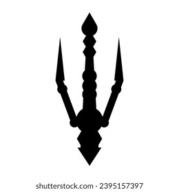 Simple vintage poseion trident spear Logo design.