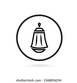 Simple vintage retro street light sign icon vector illustration in flat design style isolated on white background. Floral nature symbol for logo, user interface, mobile application, website design.