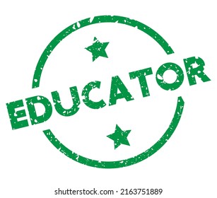 Simple vintage rubber stamp with Educator text.
