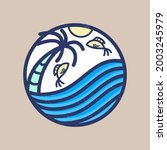 Simple, Vintage Style Summer T-shirt Design illustration