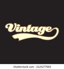 simple vintage text style typography vector