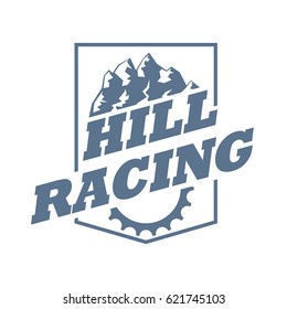 simple vintage vector badgesfor a mountain racing tourism, retro vintage logos for hill racing extreme park