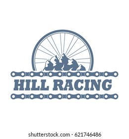 simple vintage vector badgesfor a mountain racing tourism, retro vintage logos for hill racing extreme park