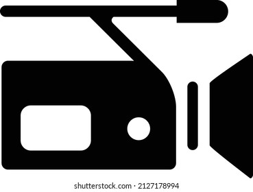 Simple vintage video camera design vector illustration 