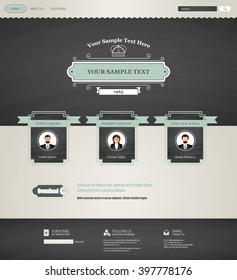 Simple vintage-retro website vector design