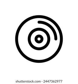 Simple Vinyl line icon isolated on a white background	