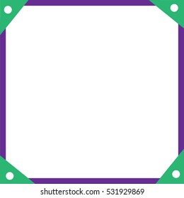 Simple violet frame with green decoration