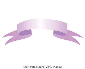 Simple Violet ribbon isolated on white. Tape, band. set of characters for text banner. Decorative tape. linear icon vintage banner, graphic sale badge.