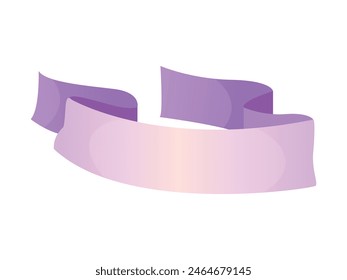 Simple Violet ribbon isolated on white. Tape, band. set of characters for text banner. Decorative tape. linear icon vintage banner, graphic sale badge.