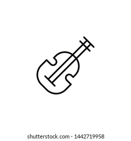 Simple violin line icon. Stroke pictogram. Vector illustration isolated on a white background. Premium quality symbols. Vector sign for mobile app and web sites.