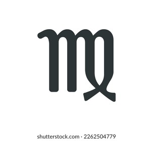 Simple virgin astrological sign. Concept of astrology.
