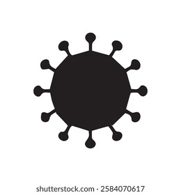 Simple virous icon silhouette art