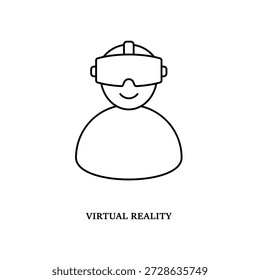 Einfaches Virtual-Reality-Symbol für Social Media, App und Webdesign. Vektorgrafik, EPS 10.