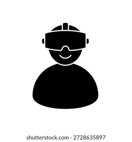 Einfaches Virtual-Reality-Symbol für Social Media, App und Webdesign. Vektorgrafik, EPS 10.