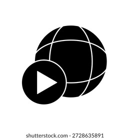 Icono simple del recorrido virtual para las redes sociales, el App y el Diseño web. Ilustración vectorial, Eps 10.