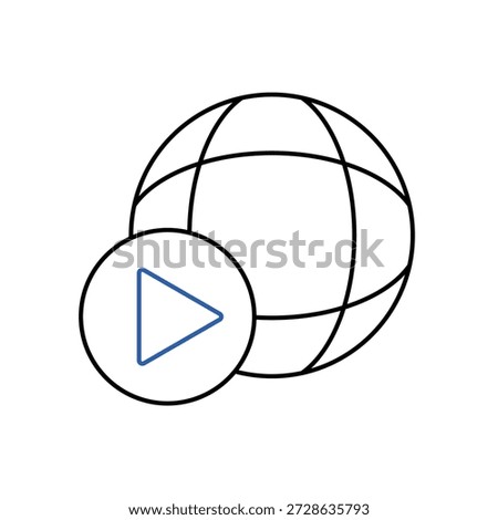 Simple Virtual Tour icon for social media, app, and web design. Vector illustration, Eps 10.