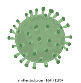 simple virus, covid-19 illustration, Flat illustration for global health care issue.