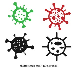 simple virus icons, vector illustration