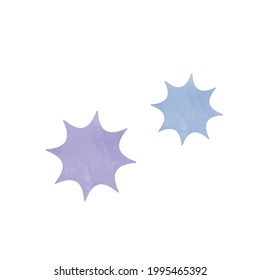 Simple virus image. On a white background.