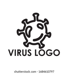 simple virus logo vector illustration