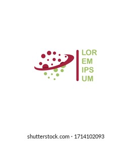 Simple Virus Molecule Concept logo icon vector design
