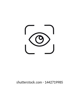 Simple vision line icon. Stroke pictogram. Vector illustration isolated on a white background. Premium quality symbols. Vector sign for mobile app and web sites.