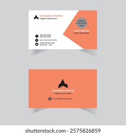 Simple Visiting card for corporate print. Modern and simple business card template