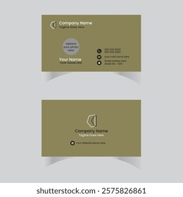 Simple Visiting card for corporate print. Modern and simple business card template