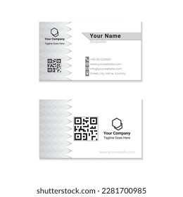 Simple visiting card design vector.