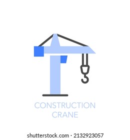 Simple visualised construction crane symbol. Easy to use for your website or presentation.